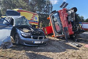 Bardzo poważny wypadek na drodze Tuchola – Tleń / ZDJĘCIA