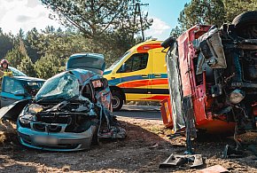 NOWE INFORMACJE: Poważny wypadek na drodze Tuchola – Tleń