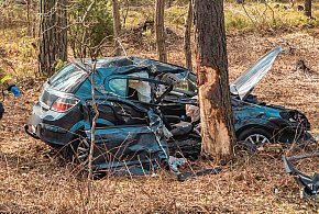 Tuchola - Świecie. Kierowca wypadł oplem z drogi. Zabrany do szpitala / ZDJĘCIA