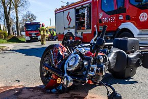 Sobota, Kęsowo. Niebezpieczne zdarzenie z udziałem motocyklisty i kierowcy auta