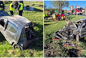 Śmiertelny wypadek w Pruszczu. Nie żyje jedna osoba, druga zabrana śmigłowcem