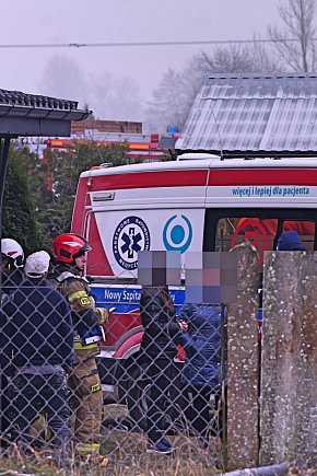 Pożar w Lińsku. Dramatyczne sceny. Dwie osoby poparzone-4967