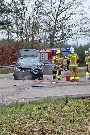 Utrudnienia na drodze między Śliwcami a Czerskiem-5076