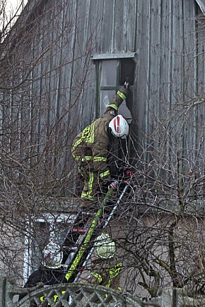 Pożar domu we wsi Lubiewice - 3 stycznia-5112