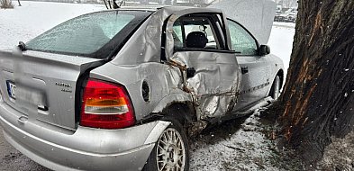 Auto z małymi dziećmi uderzyło w drzewo. Prowadził 38-letni mieszkaniec Tucholi