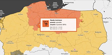 ŚLISKO! Ostrzeżenie drugiego stopnia dla miejscowości Tuchola i dla okolic