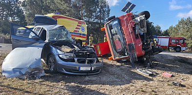 Bardzo poważny wypadek na drodze Tuchola – Tleń / ZDJĘCIA