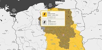 Ostrzeżenie pierwszego stopnia dla miejscowości Tuchola i dla okolic
