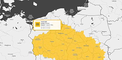 Ostrzeżenie pierwszego stopnia dla miejscowości Tuchola i dla okolic-24062