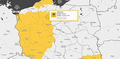 Ostrzeżenie pierwszego stopnia dla miejscowości Tuchola i dla okolic-24698