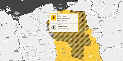 Ostrzeżenie pierwszego stopnia dla miejscowości Tuchola i dla okolic