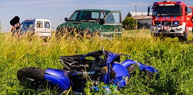 Bysław-Lubiewo. Zderzenie motocykla z osobówką / ZDJĘCIA FILM