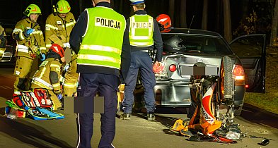 NOWE INFORMACJE Środa, wieczór. Zderzenie motocyklisty z osobówką