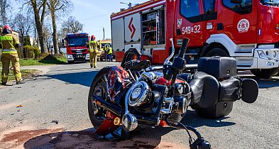 Sobota, Kęsowo. Niebezpieczne zdarzenie z udziałem motocyklisty i kierowcy auta