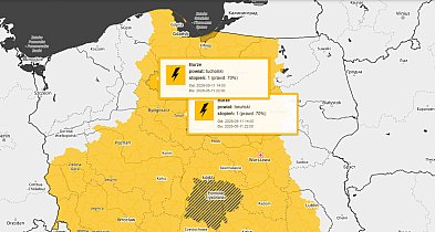 OSTRZEŻENIE 1. stopnia dla miejscowości Tuchola i powiatu tucholskiego