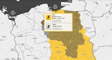 Ostrzeżenie pierwszego stopnia dla miejscowości Tuchola i dla okolic