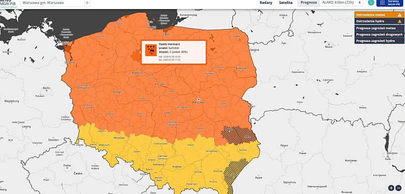 MARZNĄCE OPADY DESZCZU: Ostrzeżenie DRUGIEGO stopnia dla Tucholi i okolic