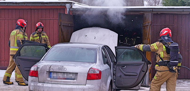 Tuchola, Warszawska. Doszło do pożaru w garażu, ale reakcja była szybka / ZDJĘCIA