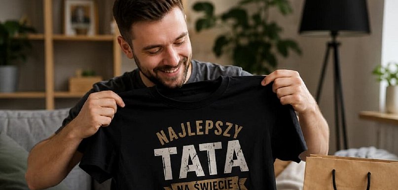 Koszulka z pomysłem na prezent, który zostaje z tatą na dłużej