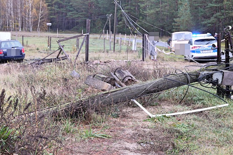 Legbąd. Wjechał w słup... W jakim był stanie?