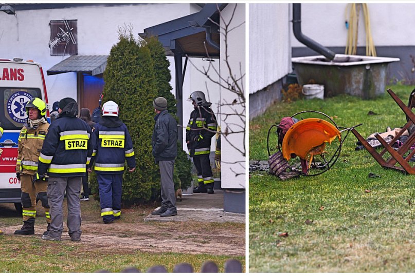 Pożar w Lińsku. Dramatyczne sceny. Dwie osoby poparzone
