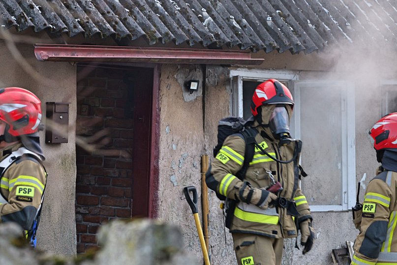 Pożar domu we wsi Lubiewice - 3 stycznia