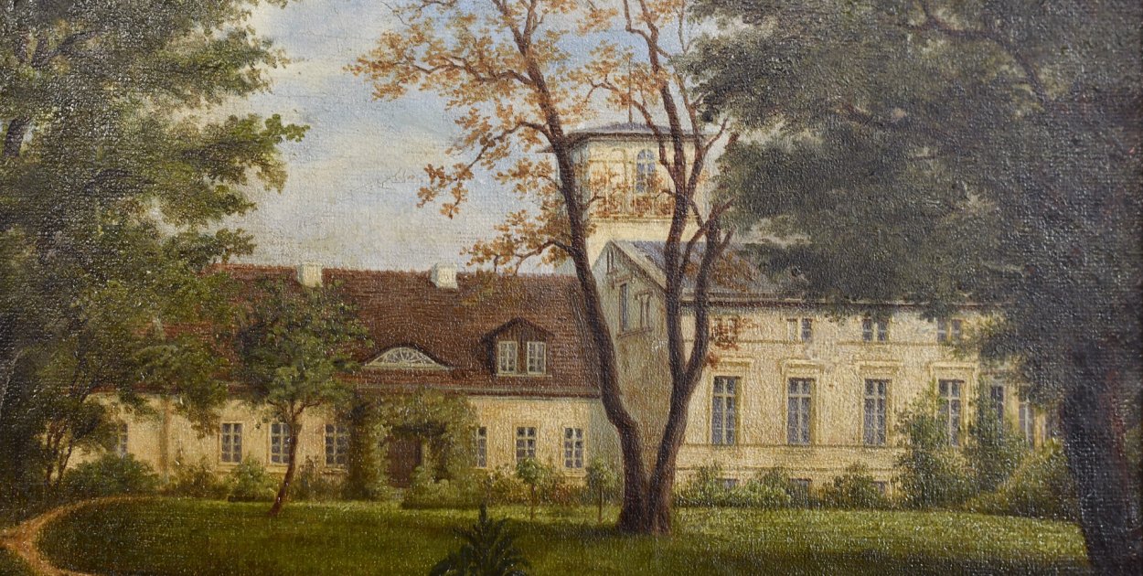 Jedną z atrakcji poniedziałkowego spotkania będą obrazy pochodzące z 1882 roku, przedstawiające pałac w Wielkiej Kloni. Ich autorką jest Wanda Guderian, a obecnymi właścicielami, Alina i Marek Sassowie. Fot. Joanna Piesik