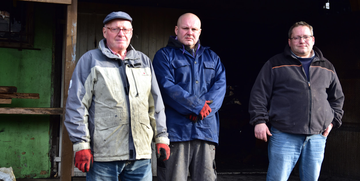 Jerzy Jeżewski z synami, Andrzejem i Grzegorzem. Fot. (aw)