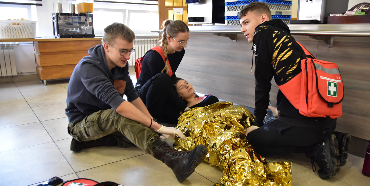 Ogólnopolski Branżowy Konkurs Pierwszej Pomocy organizowany przez Branżowe Centrum Umiejętności w dziedzinie leśnictwa w Tucholi, odbył się w czwartek (6 listopada). Fot. Anna Lipska