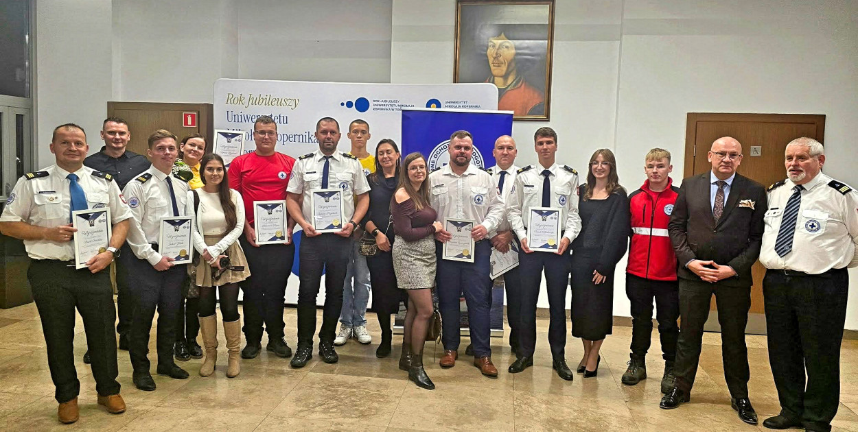 Grupa Prewencyjna WOPR Bory Tucholskie doceniona podczas wojewódzkiego podsumowania działalność WOPR. Fot. FB grupy