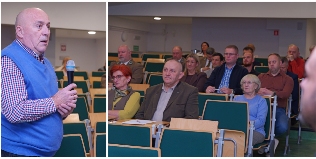 Ryszard Wojciechowski (z lewej), były samorządowiec, zwrócił uwagę na kilka problemów, którymi jego zdaniem warto byłoby się zająć. Zaczął od przypadku Dino i nieistniejącego przejścia, którym miesi mogliby swobodnie dotrzeć do marketu. Temat wraca jak bumerang. Fot. Piotr Paterski