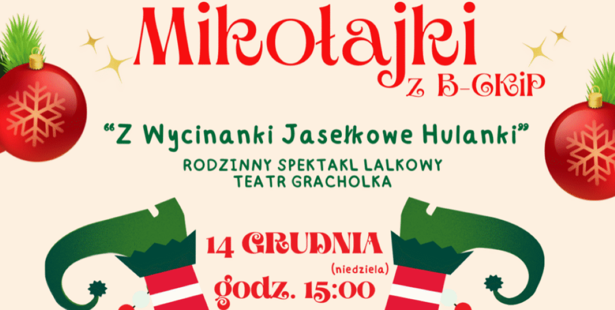 W najbliższą niedzielę (14 grudnia) o godzinie 15:00 w ramach tegorocznych mikołajek Biblioteka – Centrum Promocji i Kultury Gminy Lubiewo organizuje bezpłatny spektakl rodzinny w wykonaniu Teatru Gracholka pt. „Z wycinanki jasełkowe hulanki”. Fot. B-CKiP Gminy Lubiewo