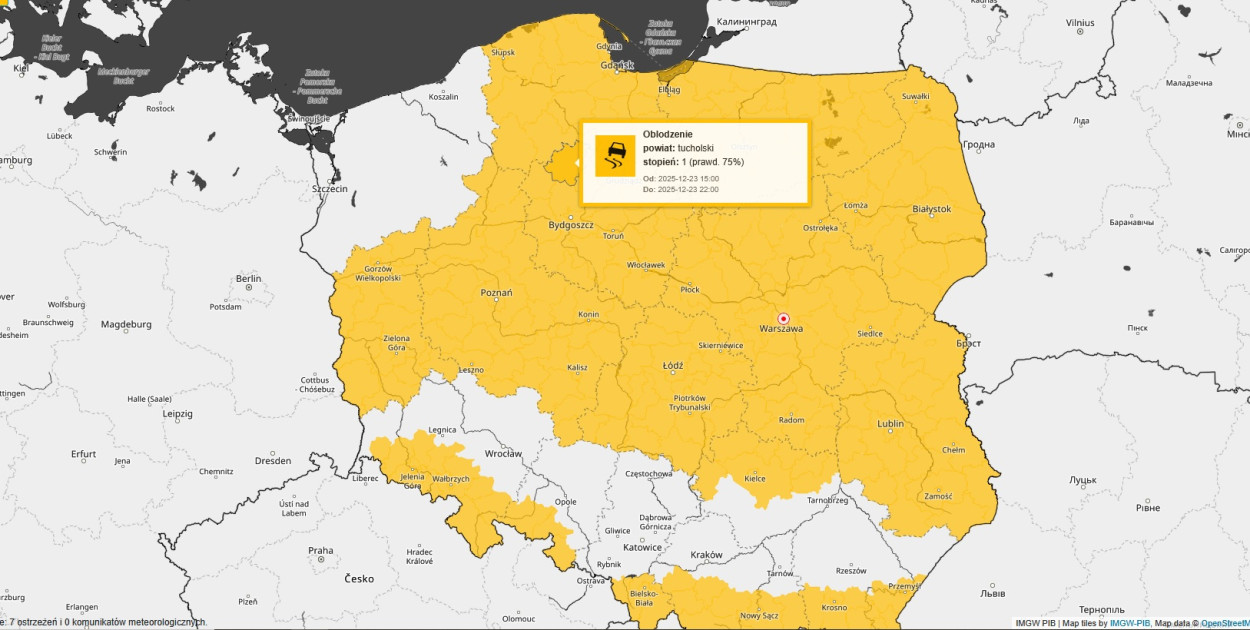 Ujemna temperatura powietrza utrzyma się przynajmniej przez kolejne dwie doby.