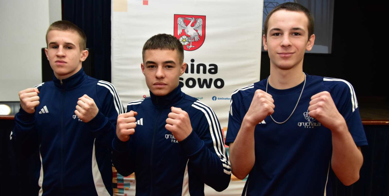 Bokserzy: Marcel Mieszker z Krajenek, Oskar Sternik z Przymuszewa i Bartosz Wandzińsk z Ludwichowa zostali kolejnymi 
