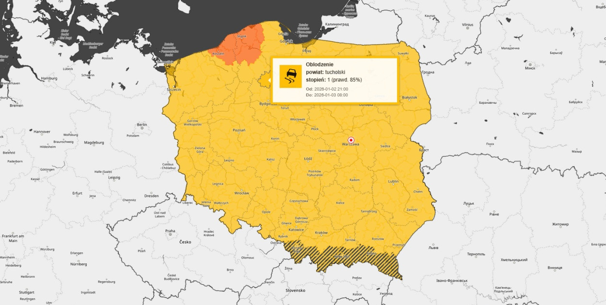 Prawdopodobieństwo wystąpienia tego zjawiska oszacowano na 85%.