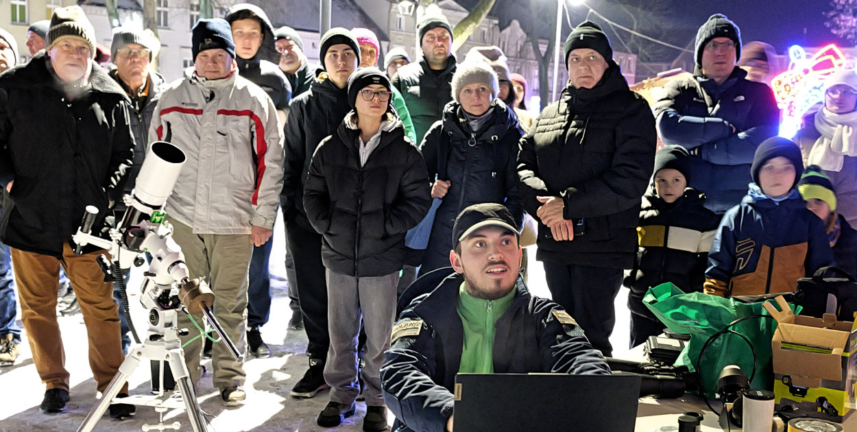 Sobota 3 stycznia, wieczór w Tucholi i obserwacje z Mikołajem Janowicem. Fot. Piotr Paterski