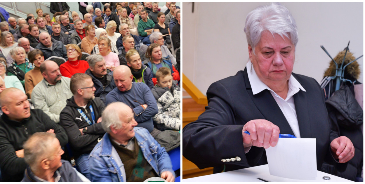 Rekordowa frekwencja i Teresa Barwik oddająca głos w swojej sprawie. Fot. Piotr Paterski