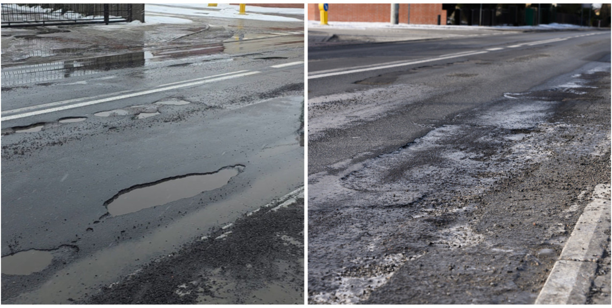 W Bysławiu na DW240 zrobiło się niebezpiecznie. Drogowcy naprawiali, ale na...